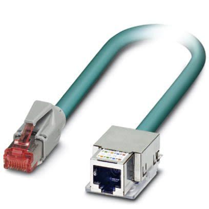 Phoenix Contact Ethernetkabel Cat.6, 2m, Blau Patchkabel, A RJ45 S/FTP Stecker, B RJ45