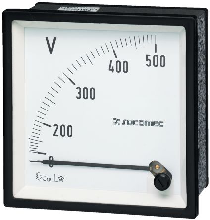 Socomec 179G Analoges Voltmeter AC, 72mm, 72mm