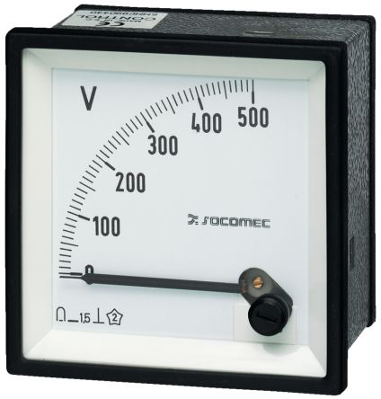 Socomec 192G Analoges Voltmeter DC, 72mm, 72mm
