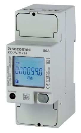 Socomec COUNTIS Energiemessgerät LCD 90mm X 36mm / 1-phasig, Impulsausgang