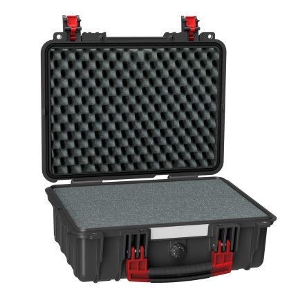 RS PRO Polypropylen Wasserdichter Koffer Schwarz, Außenmaße 420 X 340 X 177mm / Innen 380 X 270 X 150mm