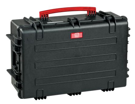RS PRO Polypropylen Wasserdichter Koffer Schwarz, Auf Rädern, Außenmaße 860 X 560 X 355mm / Innen 765 X 485 X 305mm