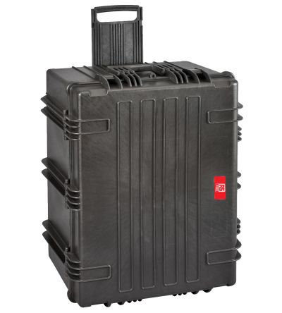 RS PRO Polypropylen Wasserdichter Koffer Schwarz, Auf Rädern, Außenmaße 836 X 641 X 489mm / Innen 770 X 580 X 450mm