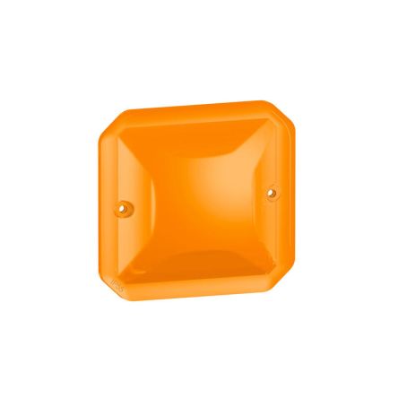 Legrand Lichtschalter, Wand-Montage Quadratischer Drucktastenbetätiger IP 55, 1-polig, 1 Wege 10A, 250V Orange