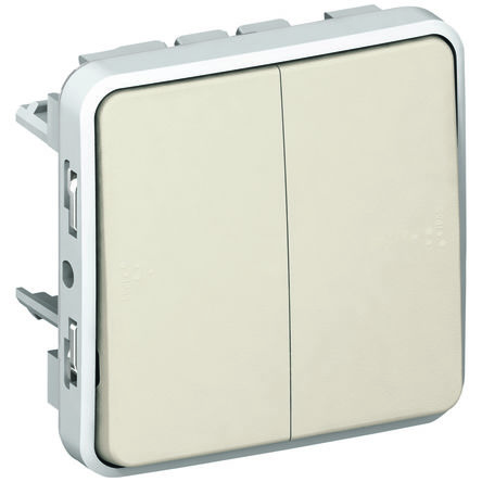 Legrand Lichtschalter Druckknopf-Lichtschalter, 1-polig, 1 Wege Schwarz IP 55 10A
