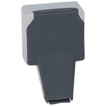 Legrand Grey Plug Socket, 2 Poles, 16A, NF Socket