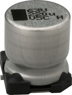 Vishay SMD Aluminium-Elektrolyt Kondensator 100μF / 35V Dc, Ø 10mm