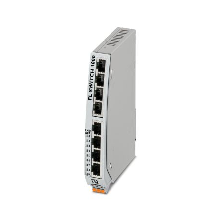 Phoenix Contact Switch Ethernet FL SWITCH 1000 8 Ports RJ45, 10/100Mbit/s 24V