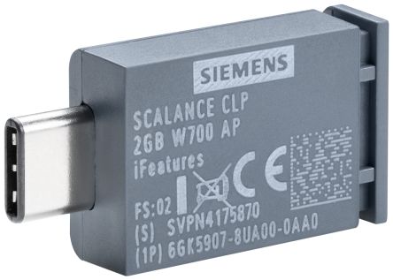 Siemens Scalance Abnehmbare Datenspeicherung Für SCALANCE W CLP-Slot/USB-C IN WLAN-Zubehör, 1,26 X 0,69 X 0,28 Zoll