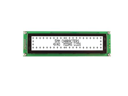 Midas MC44005A6W-FPTLW3.3-V2 LCD LCD Display, 4 Rows By 40 Characters