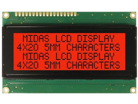 Midas 段码液晶屏, LCD显示, 4行20个字符