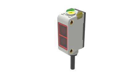 RS PRO Rechteckig Optischer Sensor, Hintergrundunterdrückung, Bereich 25 Cm, PNP Schließer/Öffner Ausgang, Anschlusskabel,