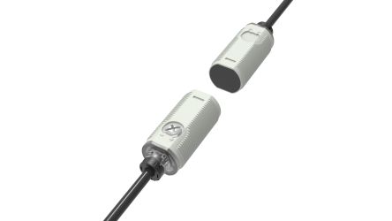 RS PRO Zylindrisch Optischer Sensor, Durchgangsstrahl, Bereich 20 M, NPN Schließer/Öffner Ausgang, Anschlusskabel,