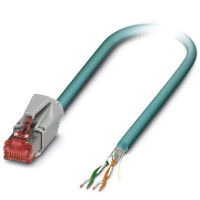 Phoenix Contact Ethernetkabel Cat.5e, 1m, Blau Patchkabel, A RJ45 Stecker, B Offenes Ende