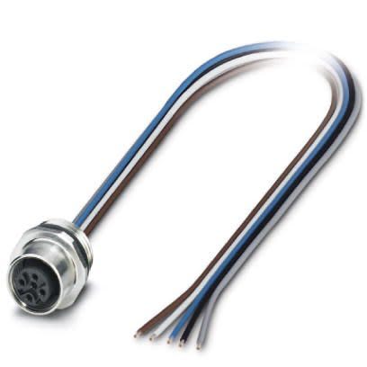 Phoenix Contact Straight Female M12 To Male M16 Actuator/Sensor Cable, 500mm