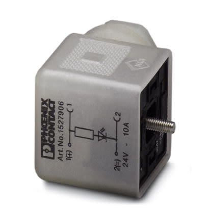 Phoenix Contact Solenoid Valve Connector, With Indicator Light, 24 V Ac Voltage
