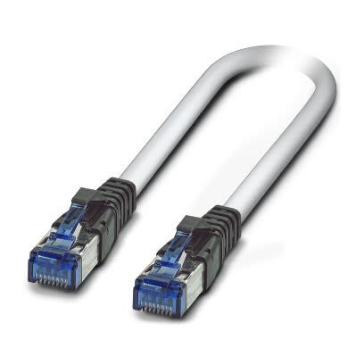 Phoenix Contact Ethernetkabel Cat.6, 1m, Schwarz Patchkabel, A RJ45 S/FTP Stecker, B RJ45