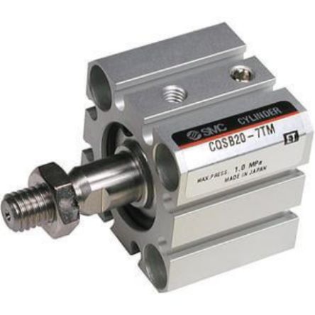 SMC CQS Pneumatik-Kompaktzylinder Einfach Wirkend Mit Rückstellfeder, Bohrung Ø 12mm / Hub 10mm