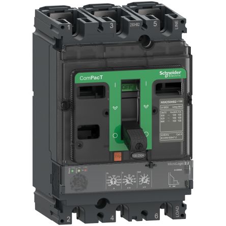 Schneider Electric, ComPacT NSX MCCB 3P 100A, Fixed Mount
