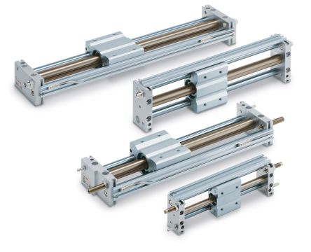 SMC Double Acting Rodless Pneumatic Cylinder 600mm Stroke, 25mm Bore