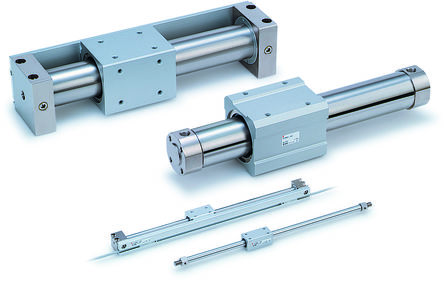 SMC Double Acting Rodless Pneumatic Cylinder 500mm Stroke, 25mm Bore