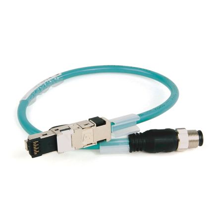 Rockwell Automation Ethernetkabel Cat.5e, 8m, Grün Patchkabel, A M12 Folie Und Geflecht, B RJ45