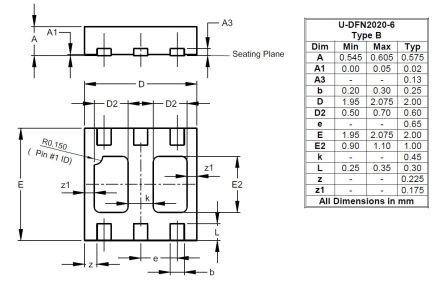 DiodesZetex DMC3032LFDB-7 N/P-Kanal MOSFET 30 V / 5,3 A U-DFN2020-6