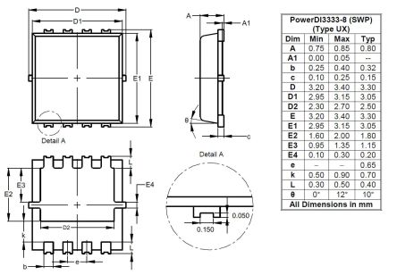 DiodesZetex DMTH10H032LFVWQ-13 N-Kanal MOSFET 100 V / 26 A PowerDI3333-8