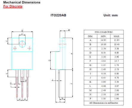 DiodesZetex Gleichrichter & Schottky-Diode, 400V ITO-220AB