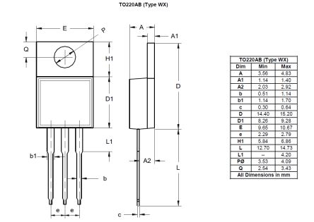 DiodesZetex Rectificador Y Diodo Schottky, STPR1060, 600V, TO220AB