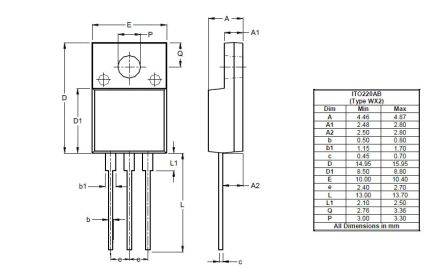 DiodesZetex Gleichrichter & Schottky-Diode, 300V ITO220AB