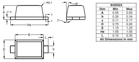 DiodesZetex TVS-Diode Uni-Directional 16.1V 6.2V Min., SMD SOD523