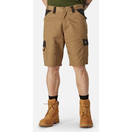 Dickies Everyday, Herren Arbeitsshorts, 35 % Baumwolle, 65 % Polyester Khaki/Schwarz, Größe 34cm