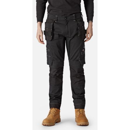 Dickies Pantalones De Trabajo Para Hombre, Negro 30 - 38plg 32cm