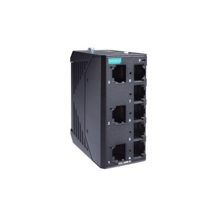 MOXA Unmanaged Ethernet Switch, 7 X RJ45 / 100Mbit/s, Bis 5km, 9.6 → 60V Dc