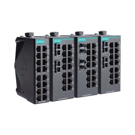 MOXA Unmanaged Ethernet Switch, 16 X RJ45 / 100Mbit/s, Bis 100m, 9.6 → 60V Dc