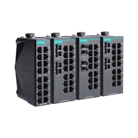 MOXA Unmanaged Ethernet Switch, 14 X RJ45 / 100Mbit/s, Bis 5km, 9.6 → 60V Dc