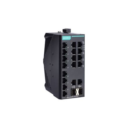 MOXA Unmanaged Ethernet Switch, 16 X RJ45 / 1000Mbit/s, Bis 120km, 9.6 → 60V Dc