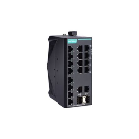 MOXA Unmanaged Ethernet Switch, 16 RJ45 Ports, 1000Mbit/s Transmission, 9.6 → 60V Dc