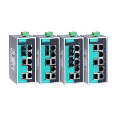MOXA Switch Ethernet Non Manageable 6 Ports RJ45, 100Mbit/s 9.6 → 60V C.c.