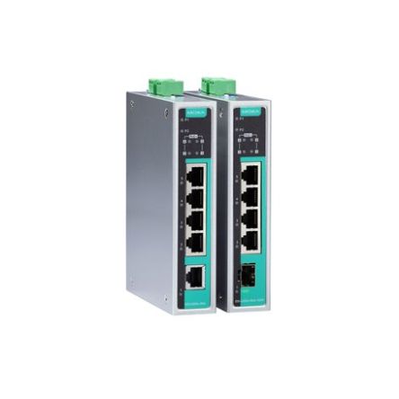 MOXA Unmanaged Ethernet Switch, 4 X RJ45 / 1000Mbit/s, Bis 120km, 9.6 → 60V Dc