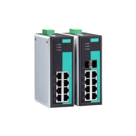 MOXA Unmanaged Ethernet Switch, 8 X RJ45 / 100Mbit/s, Bis 100m, 9.6 → 60V Dc