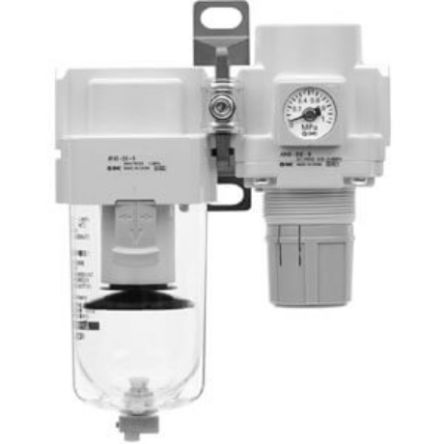 SMC AC30B G3/8 Filterregler-Öler, Manuell 5μm