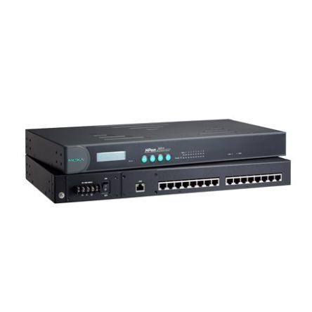 MOXA Server Per Dispositivi, 16 Porte Ethernet, 8 Porte Seriali, RS232/RS422/RS485, 921.6KBPS Max