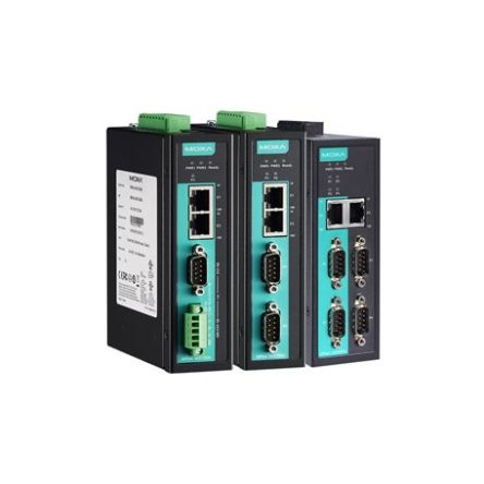 MOXA Geräteserver 2 Ethernet-Anschlüsse 2 Serielle Ports RS232, RS422, RS485 921.6kbit/s