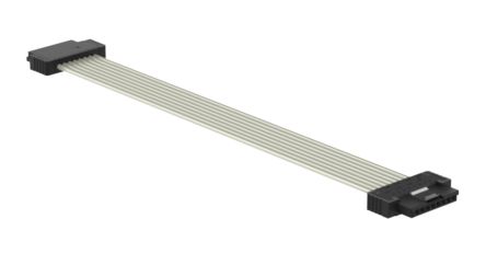 ERNI 8 Series Ribbon Cable Assembly, 100mm Length, SFX IDC To SFX IDC