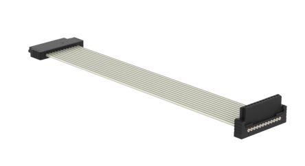 ERNI 12 Series Ribbon Cable Assembly, 200mm Length, SFX IDC To AFU IDC