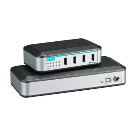 MOXA, USB 2.0 USB-Hub, 4 USB Ports, USB B, USB, USB, 70 X 35 X 120mm