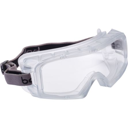 Bolle COVERALL Schutzbrille, Carbonglas, Klar Mit UV Schutz, Belüftet, Rahmen Aus PC/PVC Kratzfest