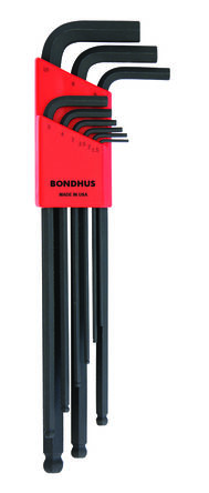 Bondhus Metrisch Innensechskant-Schlüssel, Satz 9-teilig 1.5 → 10mm L-Form Extra Lang
